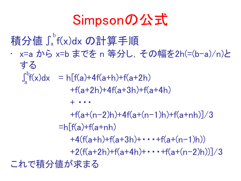 Simpsonの公式