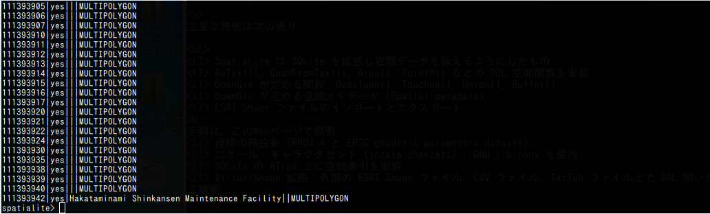MBR 関数による最小外接矩形の表示結果