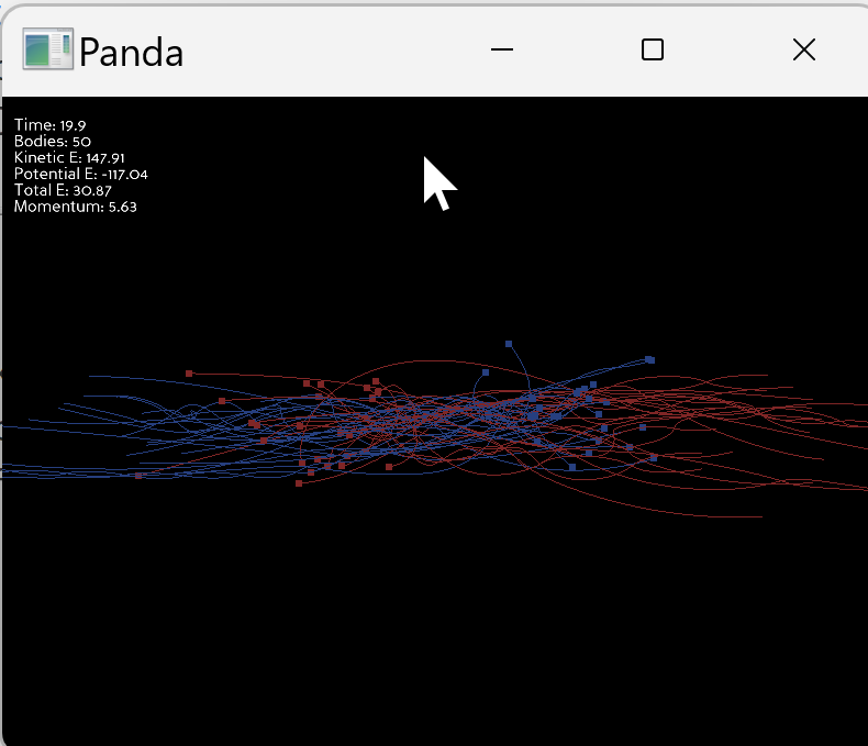 重力N体シミュレーションによる銀河衝突の可視化