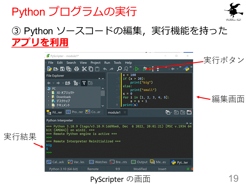 Python プログラムの実行