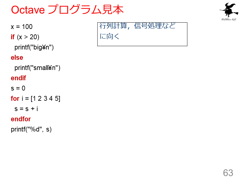 Octave プログラム見本