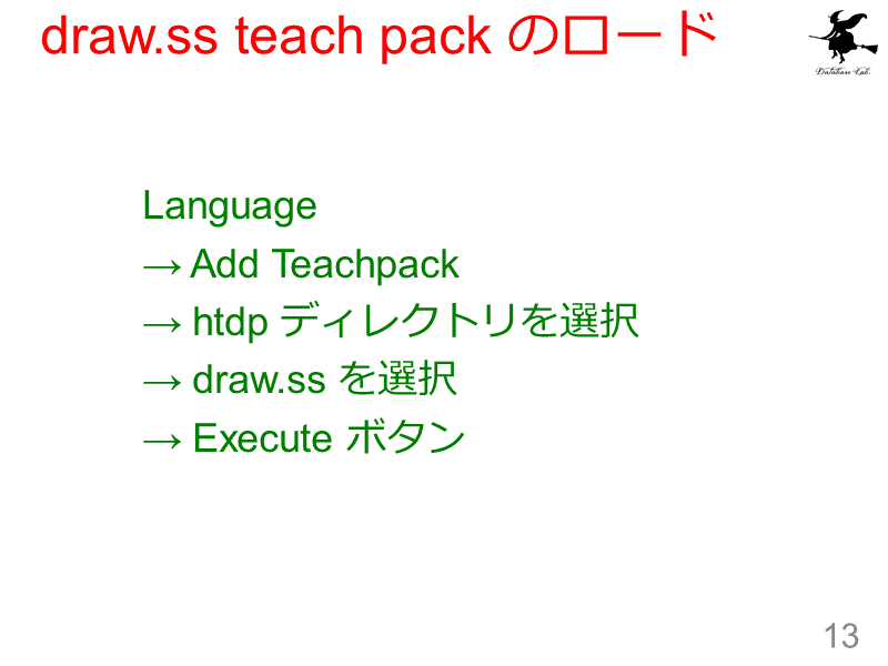 draw.ss teach pack のロード