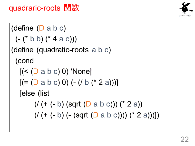quadraric-roots 関数