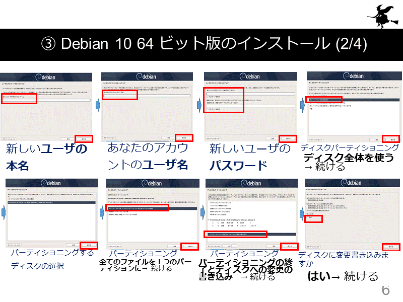 ③ Debian 10 64 ビット版のインストール (2/4)