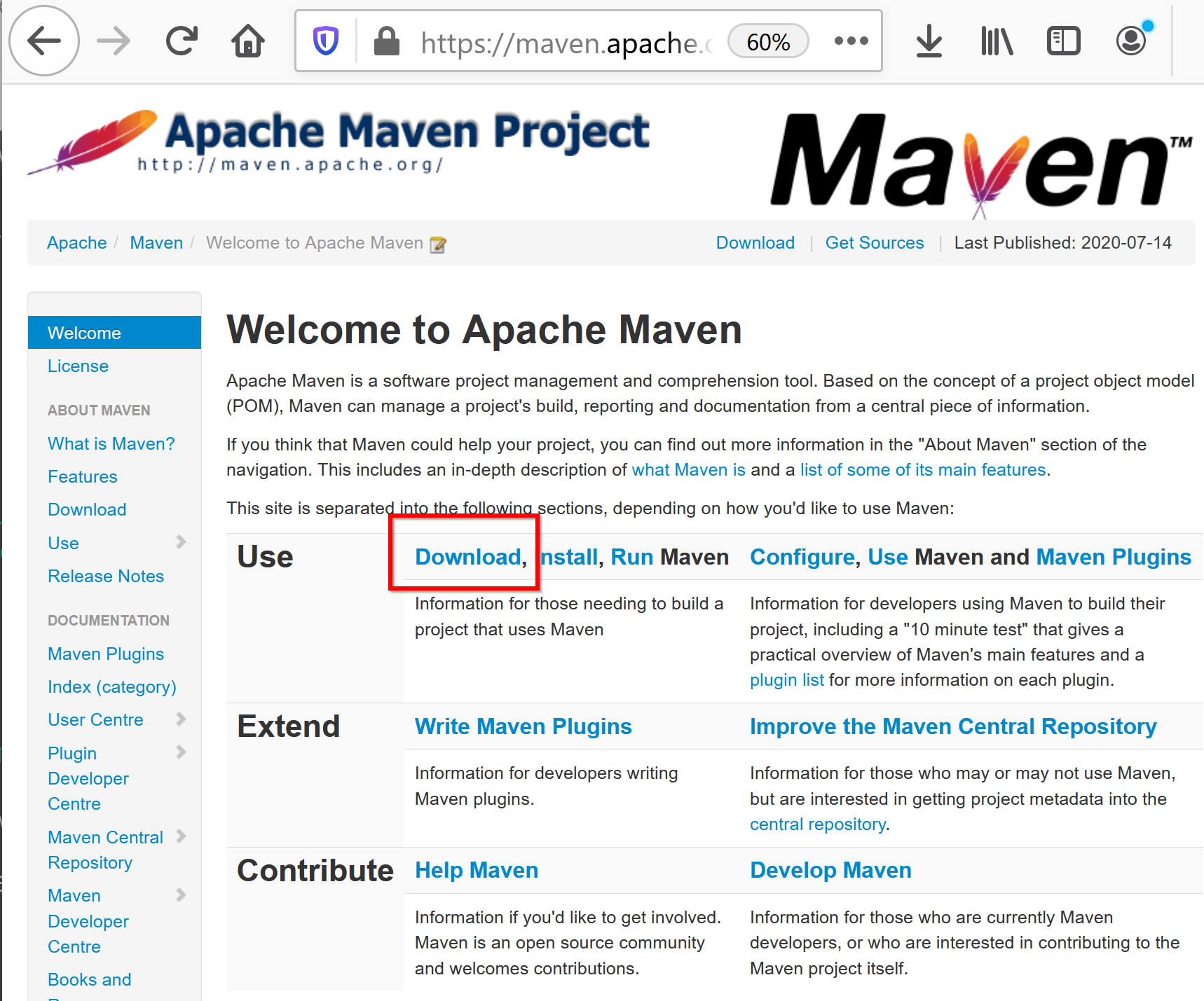 Apache Maven のインストール（Windows 上）